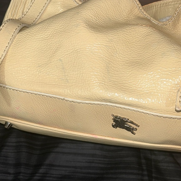 Burberry Cream Patent Leather Crossbody/ Hand Bag- Vintage Project Piece - Picture 9 of 17